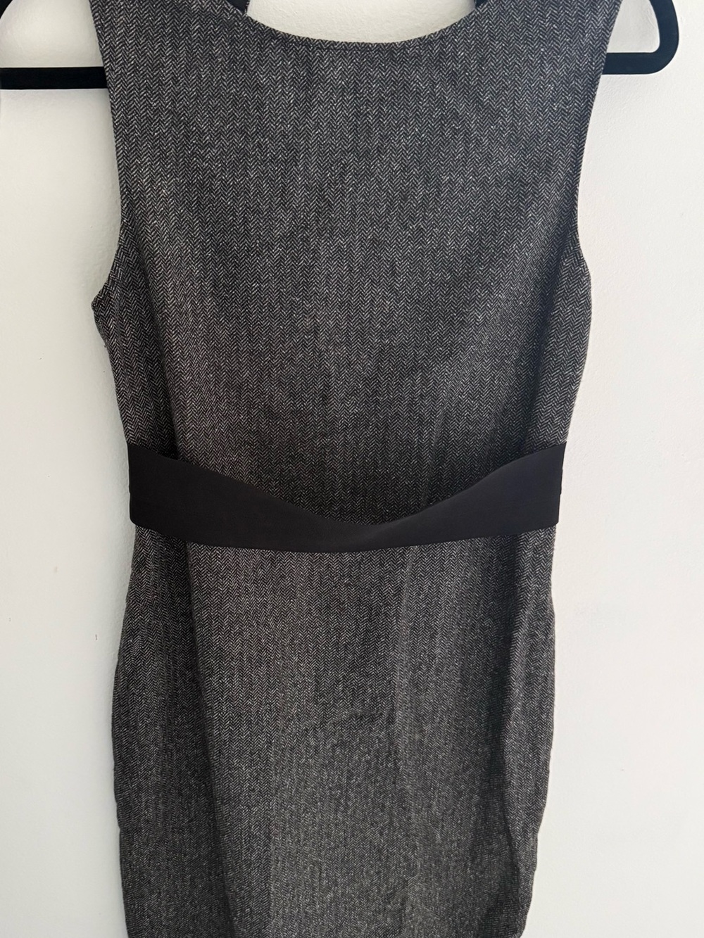 Alice + Olivia wool and silk dress with black waist detail